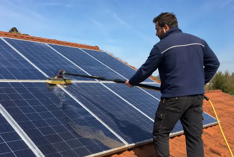Nettoyage et entretien de panneaux solaires à Aiguefonde